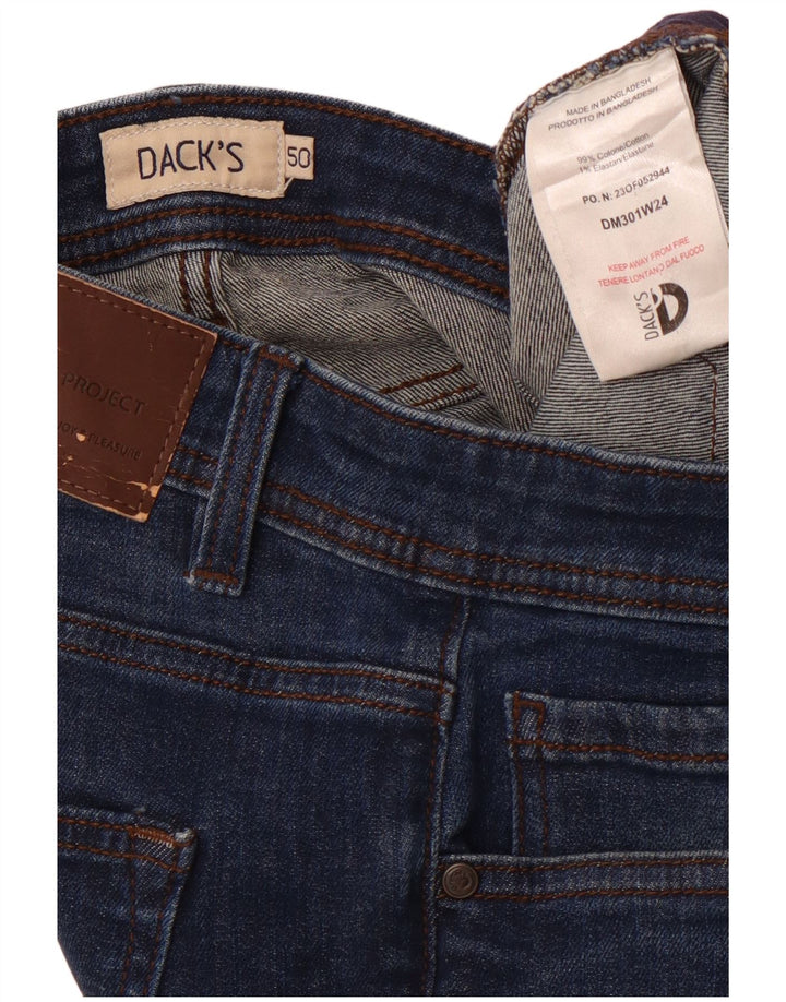 DACK'S Jeans rectos para hombre IT 50 Large W34 L31 Algodón azul marino