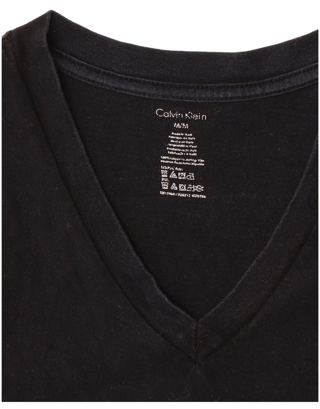 CALVIN KLEIN Camiseta para hombre Top Medium Black Cotton