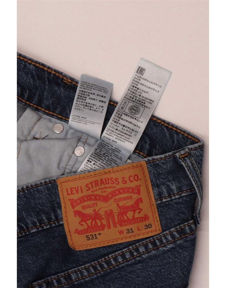 Levi's Hombre 531 Slim Jeans W31 L30 Algodón Azul