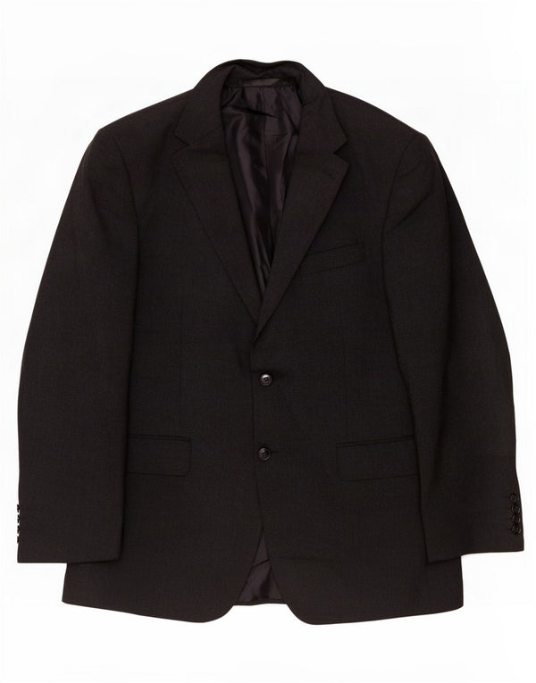 Marks & Spencer Chaqueta tipo blazer de 2 botones para hombre UK 40 Mediano Poliéster negro