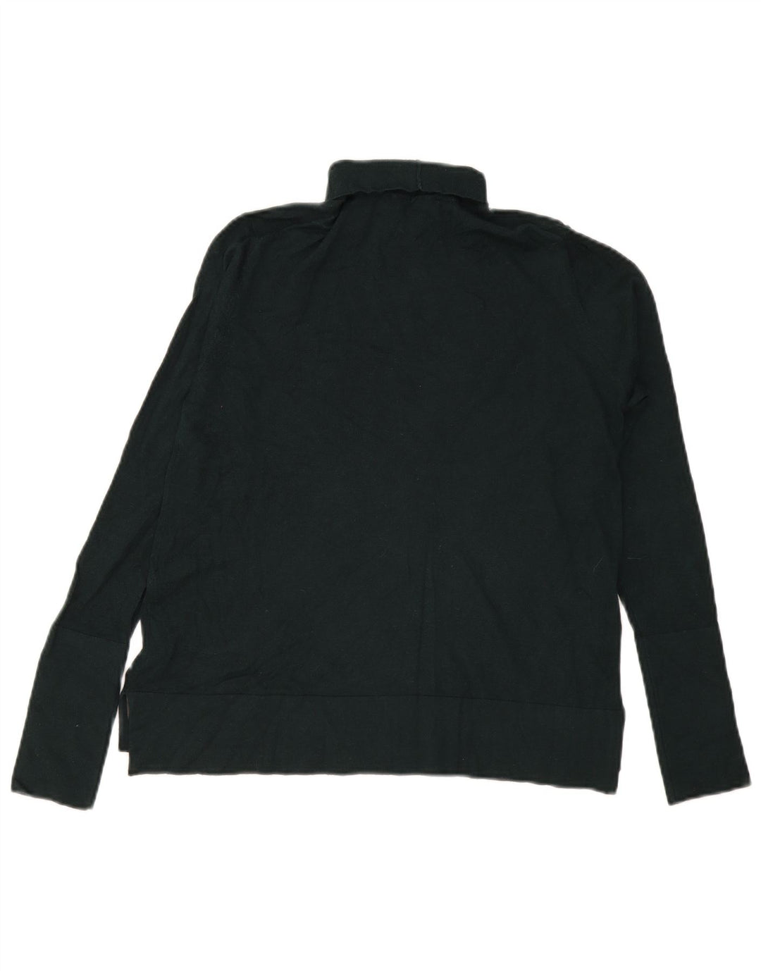 Zara Jersey con cuello vuelto para mujer, talla 44, color verde medio, modal