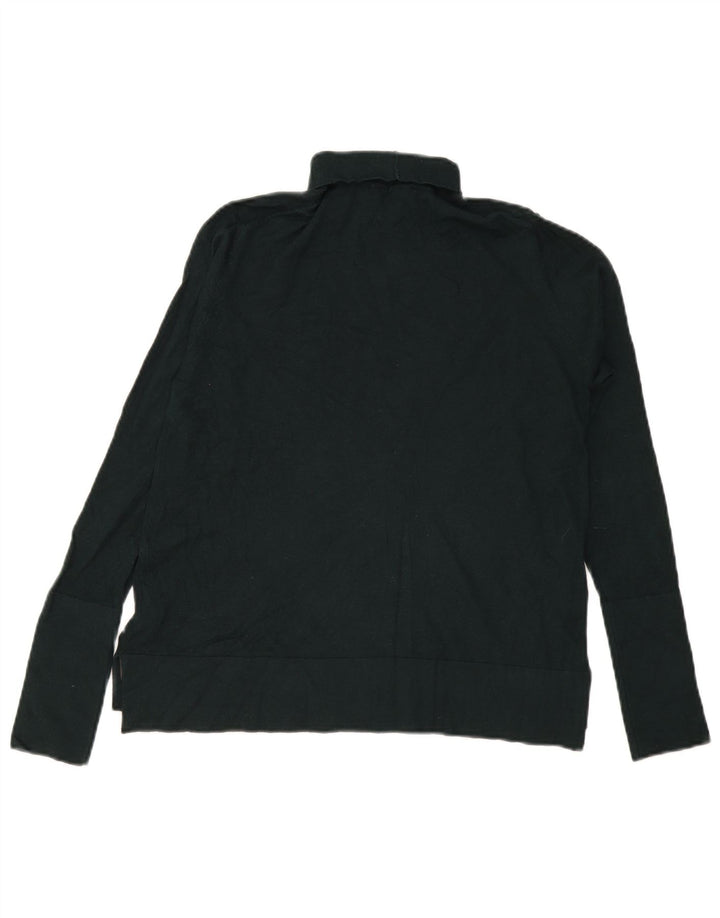 Zara Jersey con cuello vuelto para mujer, talla 44, color verde medio, modal