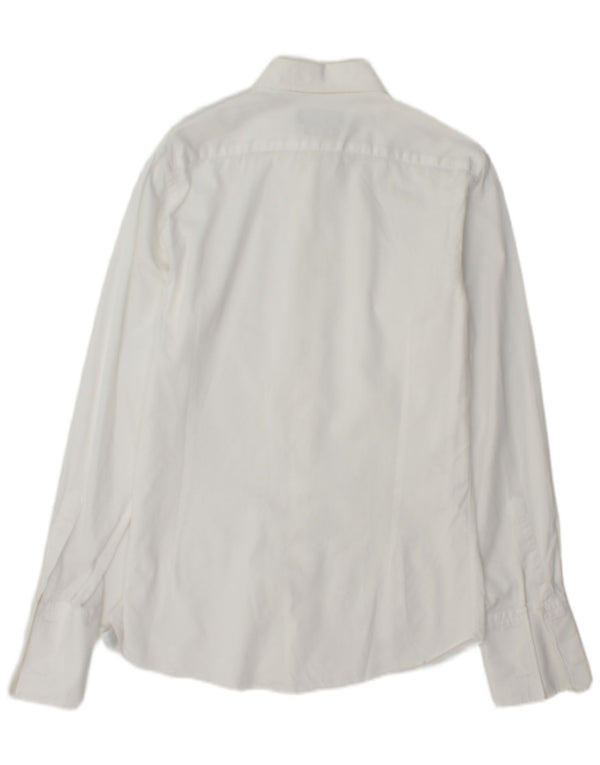 Camisa Massimo Dutti Hombre Slim Fit Talla 39 15 1/2 Mediana Blanca