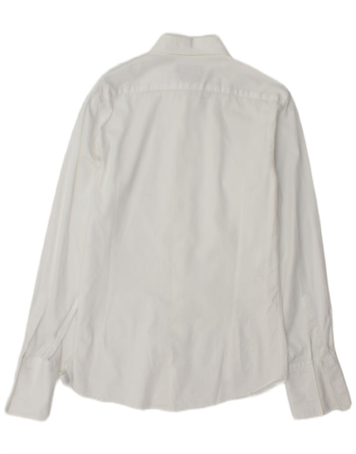 Camisa Massimo Dutti Hombre Slim Fit Talla 39 15 1/2 Mediana Blanca