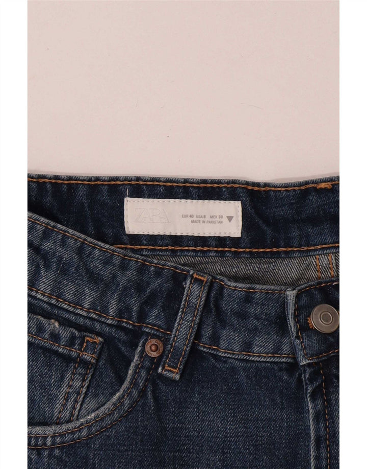 Zara Mujer Shorts Vaqueros EU 40 Medium W30 Azul