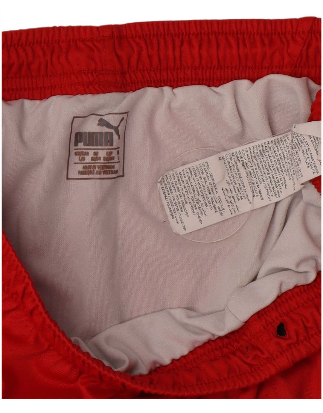 Puma - Pantalones cortos deportivos para hombre, poliéster rojo grande