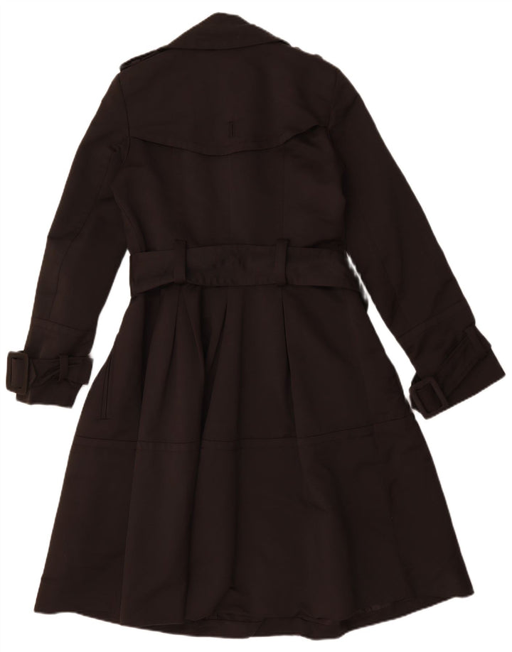 Zara Mujer Gabardina De Doble Botonadura UK 40 Small Marrón