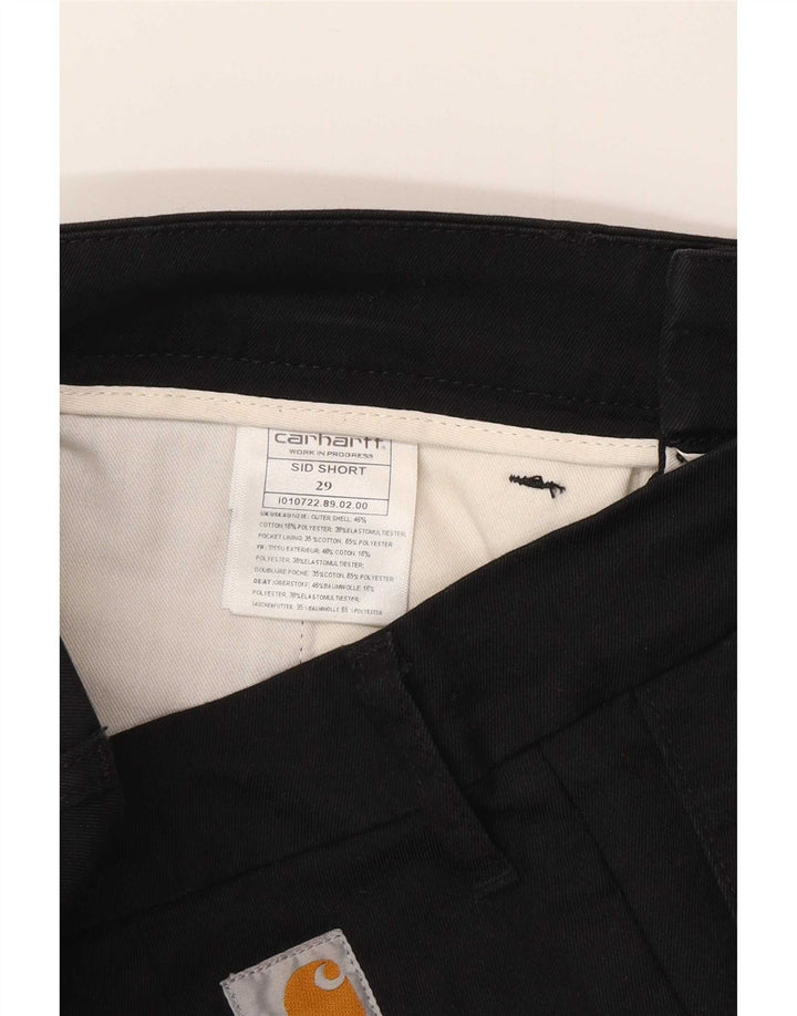 Carhartt Pantalones cortos chinos para hombre W29 Algodón negro mediano