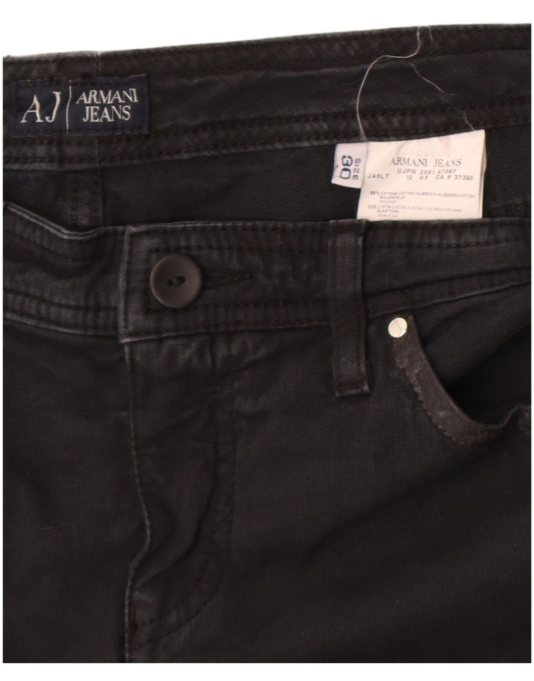 Vaqueros Armani Mujer Bootcut W30 L31 Algodón Negro