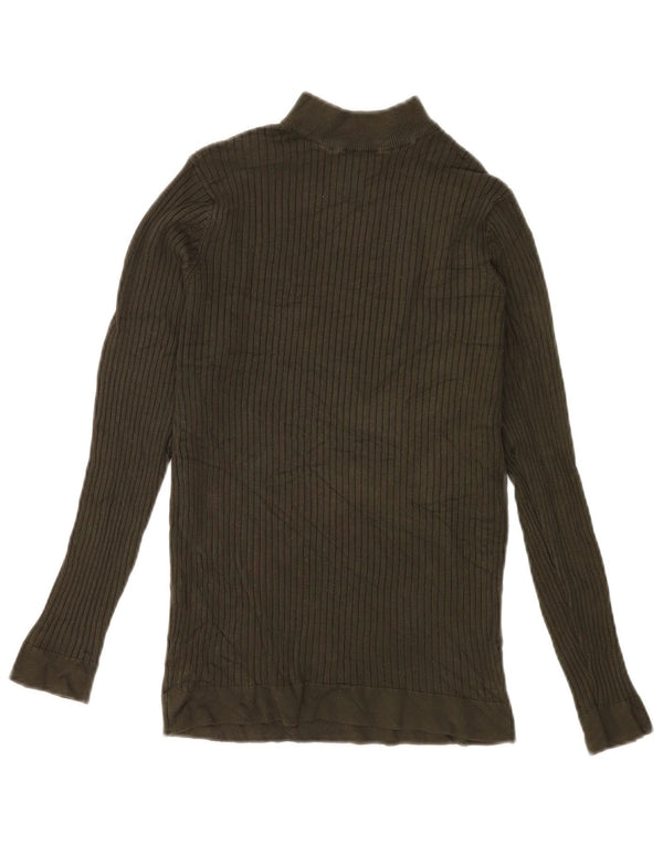 Zara Hombre Top Manga Larga Small Viscosa Caqui