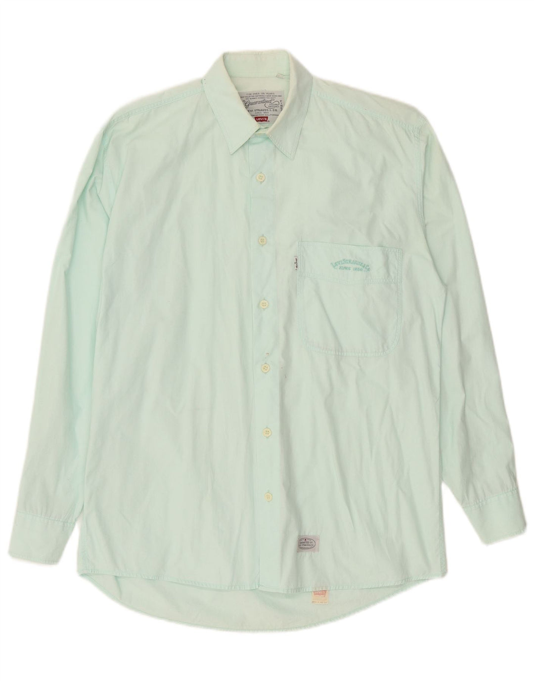 Camisa Levi's Hombre Small Turquesa Algodón