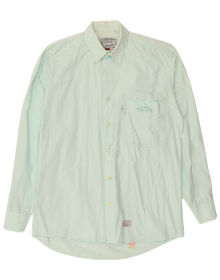 Camisa Levi's Hombre Small Turquesa Algodón