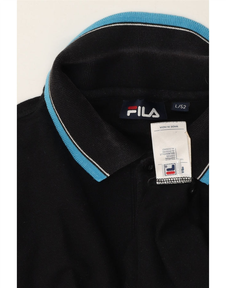 Fila Polo Hombre IT 52 Grande Algodón Negro