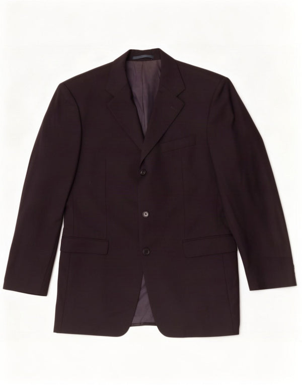Hugo Boss Chaqueta tipo blazer de 3 botones para hombre IT 50 Large Lana virgen azul marino