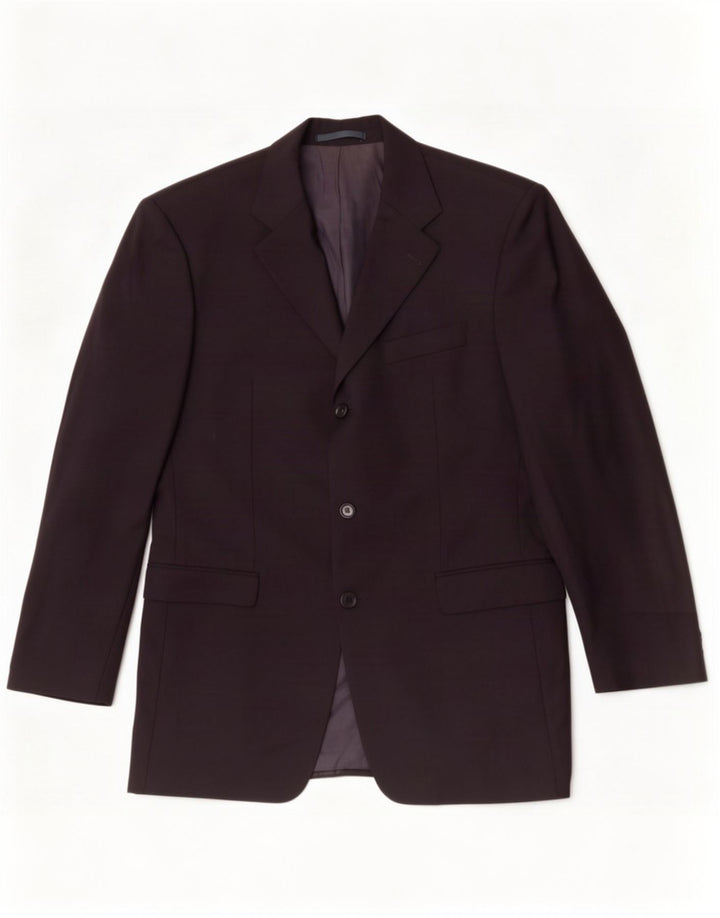 Hugo Boss Chaqueta tipo blazer de 3 botones para hombre IT 50 Large Lana virgen azul marino
