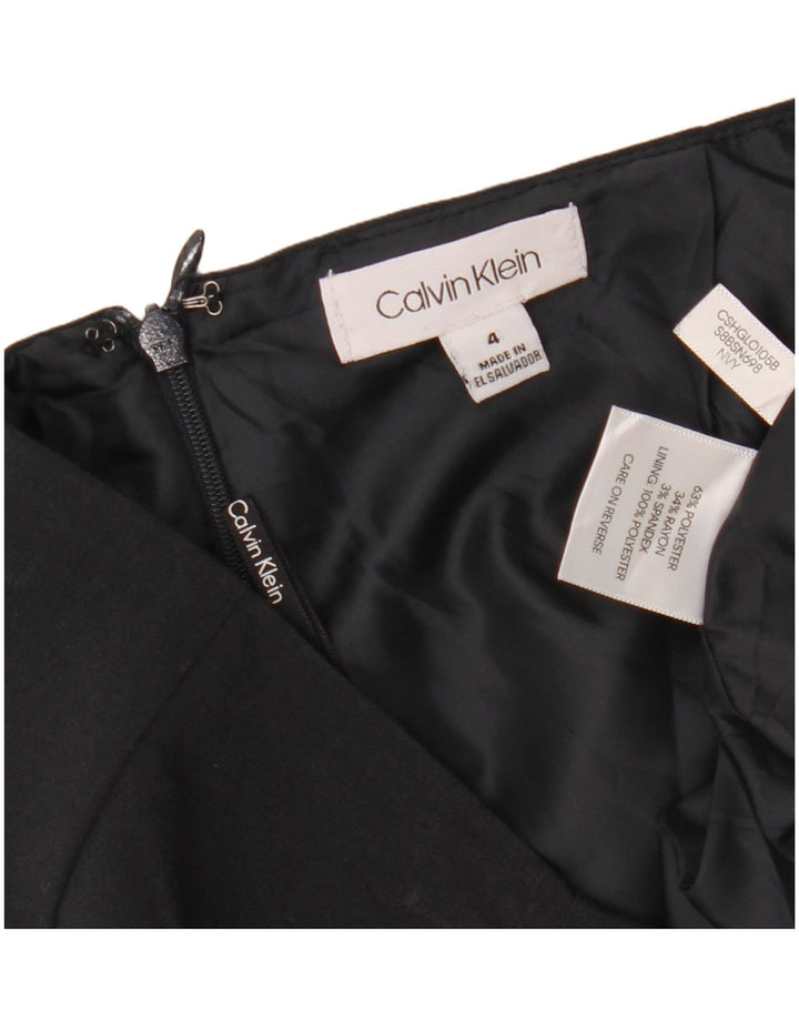 CALVIN KLEIN Falda cruzada para mujer US 4 Small W30 Poliéster negro