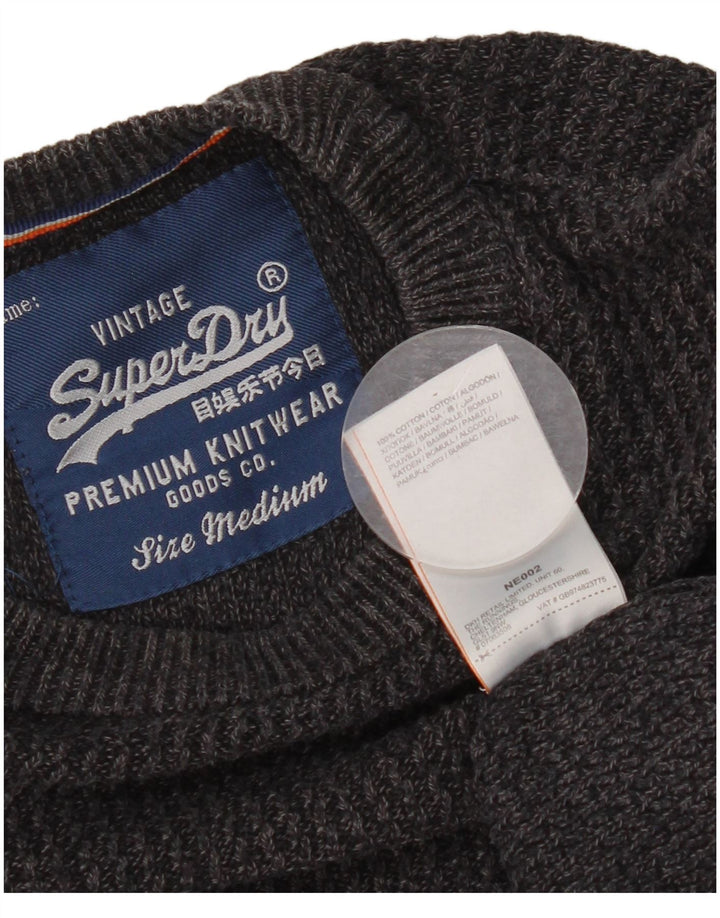 Superdry Jersey De Cuello Redondo Para Hombre De Algodón Gris Medio