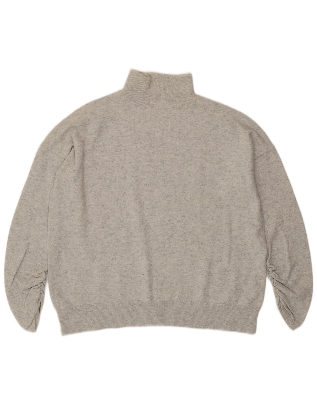 MINT VELVET Suéter tipo jersey con cuello alto para mujer UK 40 Gris medio moteado