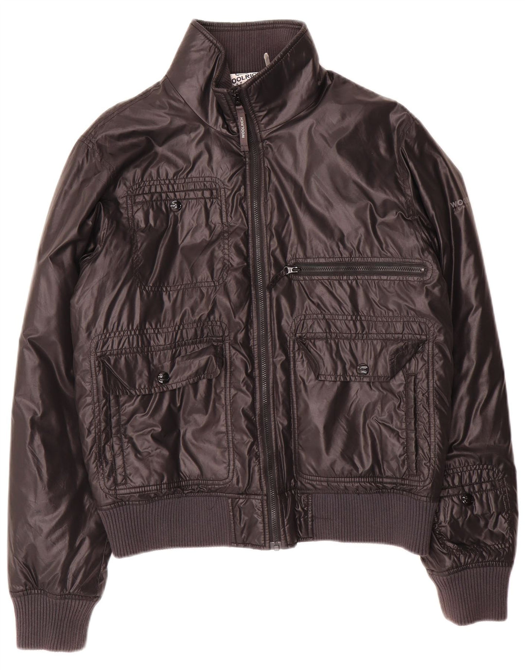 Woolrich Chaqueta Bomber para Hombre UK 38 Mediana Nylon Negro