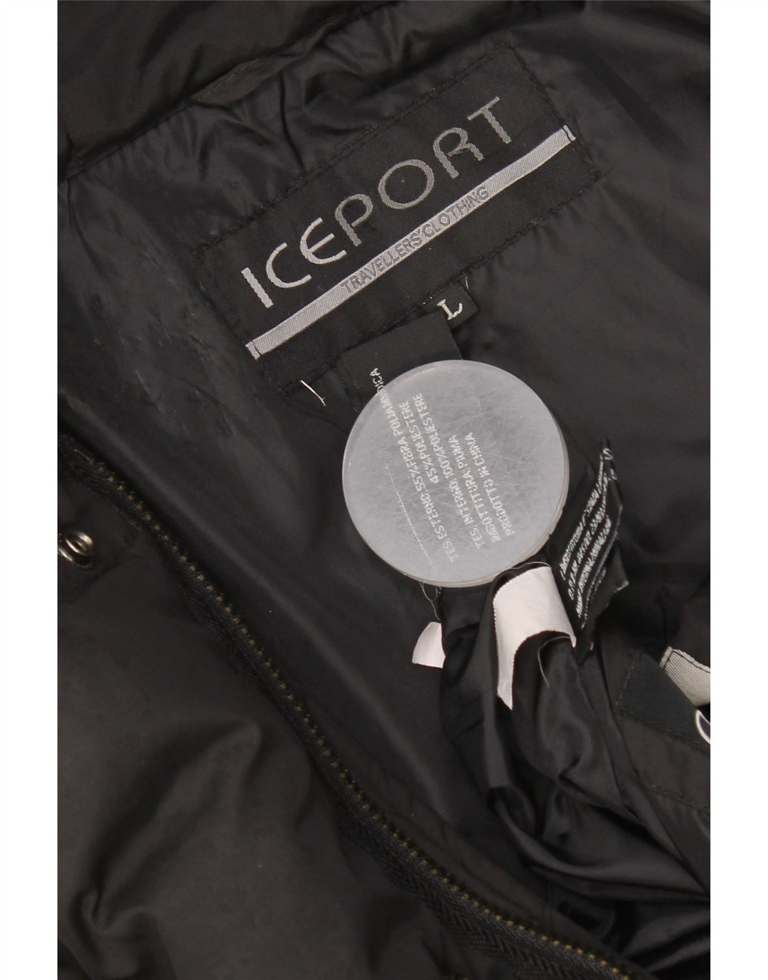 Iceport Chaqueta acolchada con capucha para mujer UK 40 Large Poliamida negra