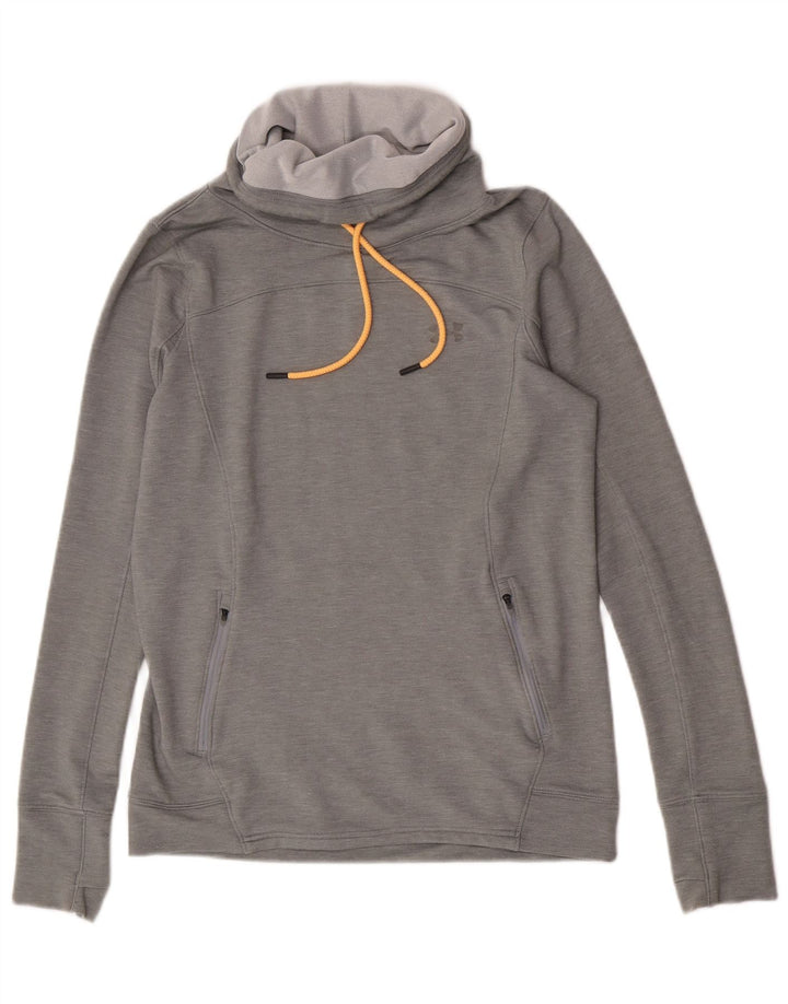 Under Armour - Sudadera con cuello vuelto para mujer, talla 40, color gris medio moteado