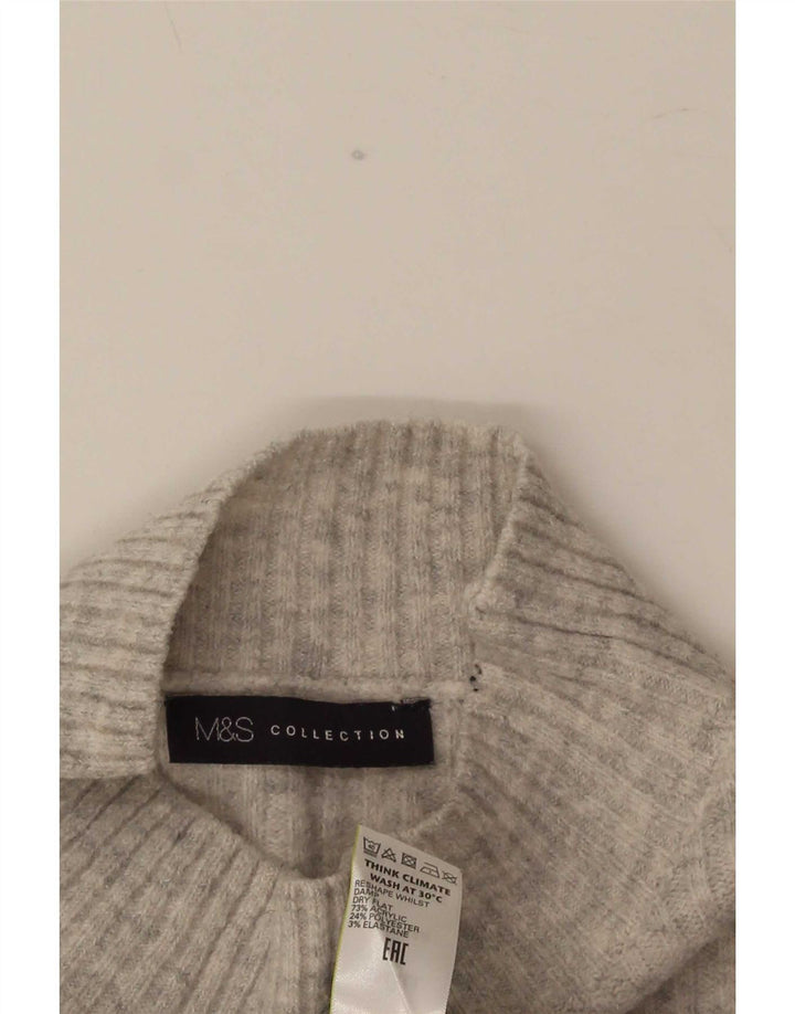 Marks & Spencer Suéter con Cuello Alto para Mujer UK 10 Small Grey