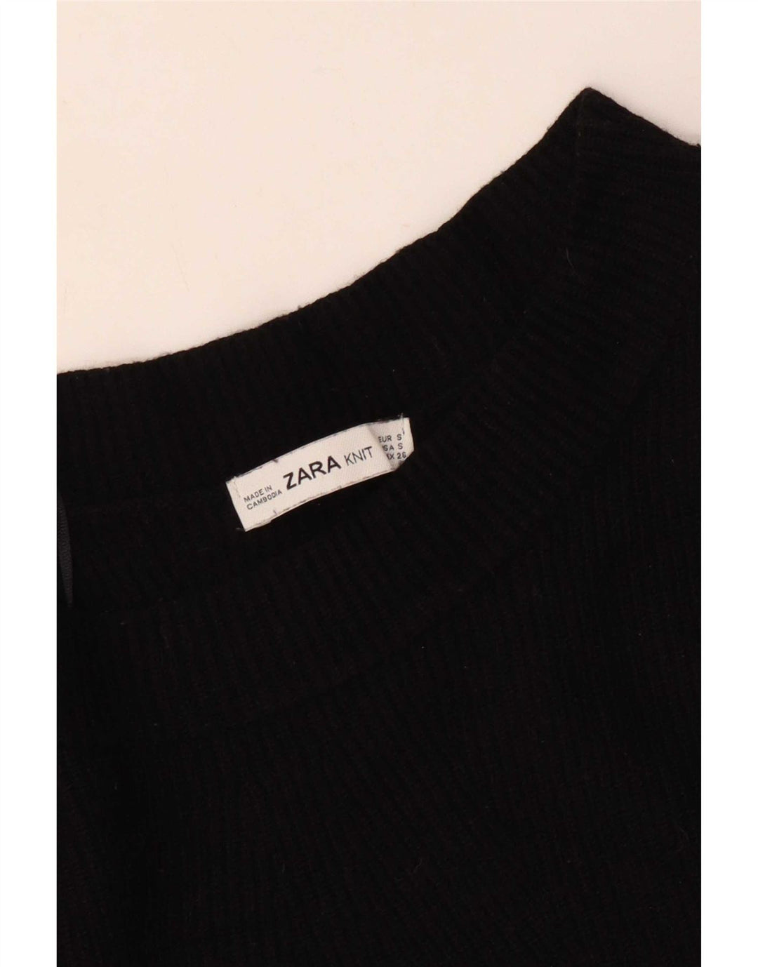 Zara - Jersey extragrande con cuello barco para mujer, talla 10, color negro