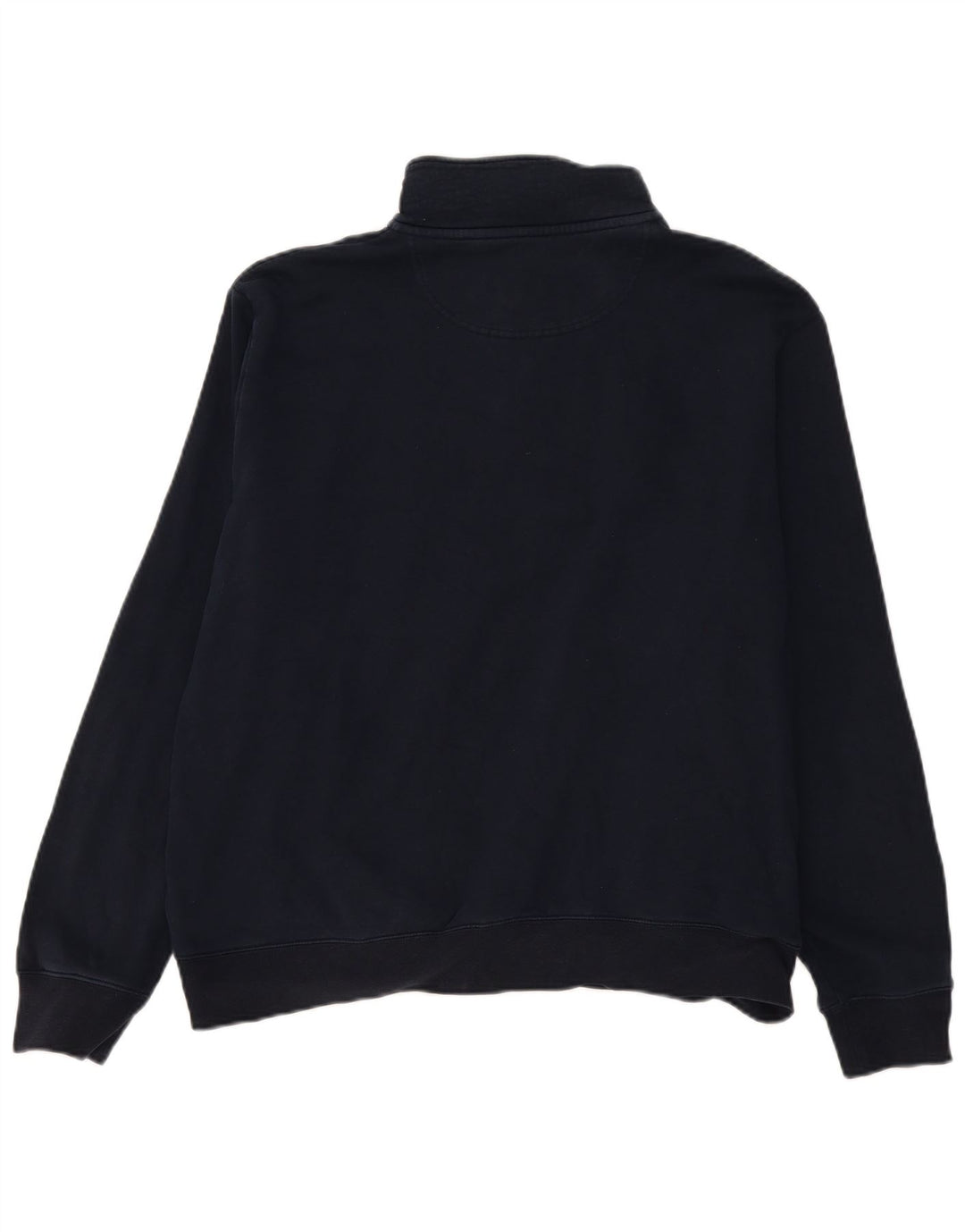 Marks & Spencer - Sudadera con cuello y cremallera para hombre, talla XL, algodón azul marino