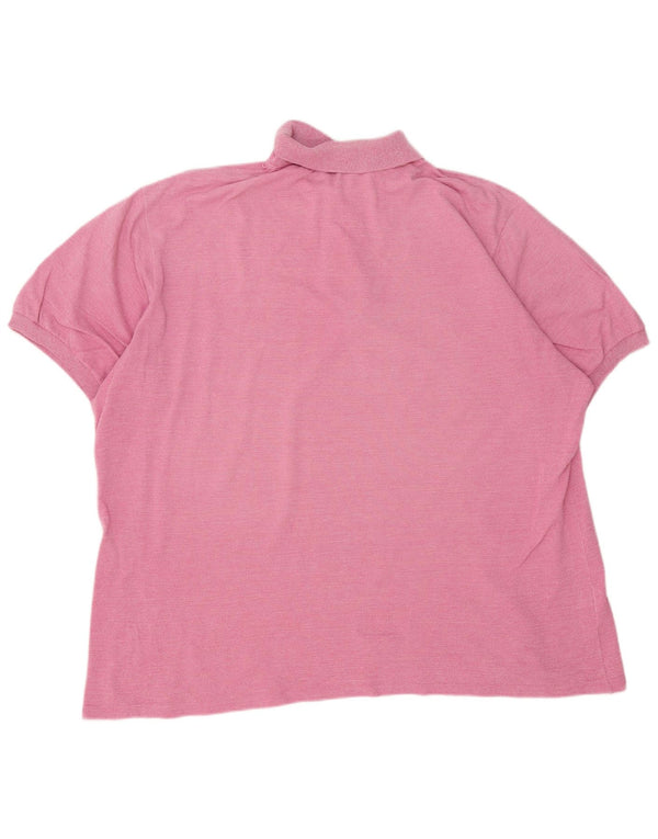 Polo Lacoste para hombre talla 8 3XL algodón moteado rosa