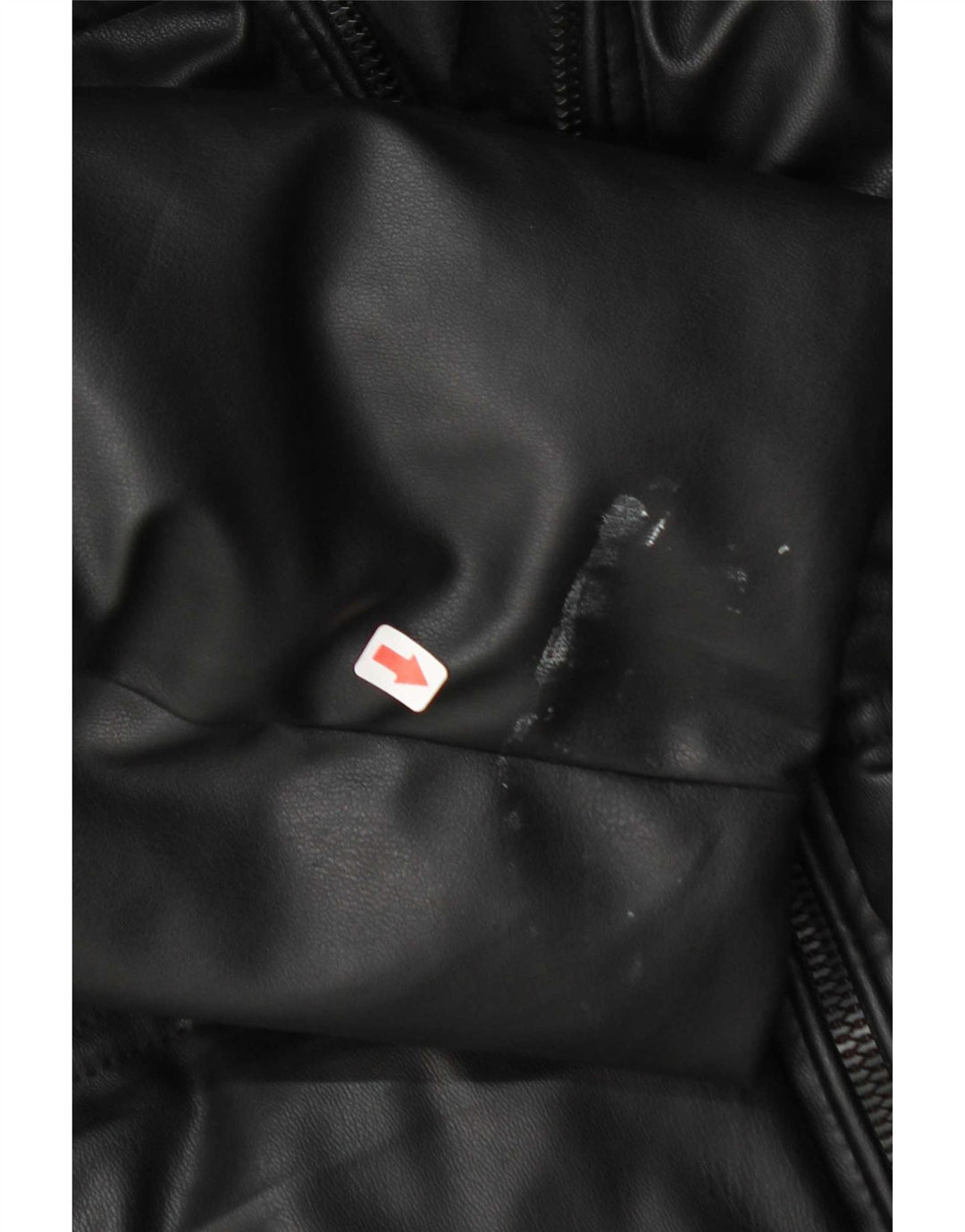 Zara Mujer Chaqueta Acolchada Suelta Con Capucha UK 40 Small Poliéster Negro