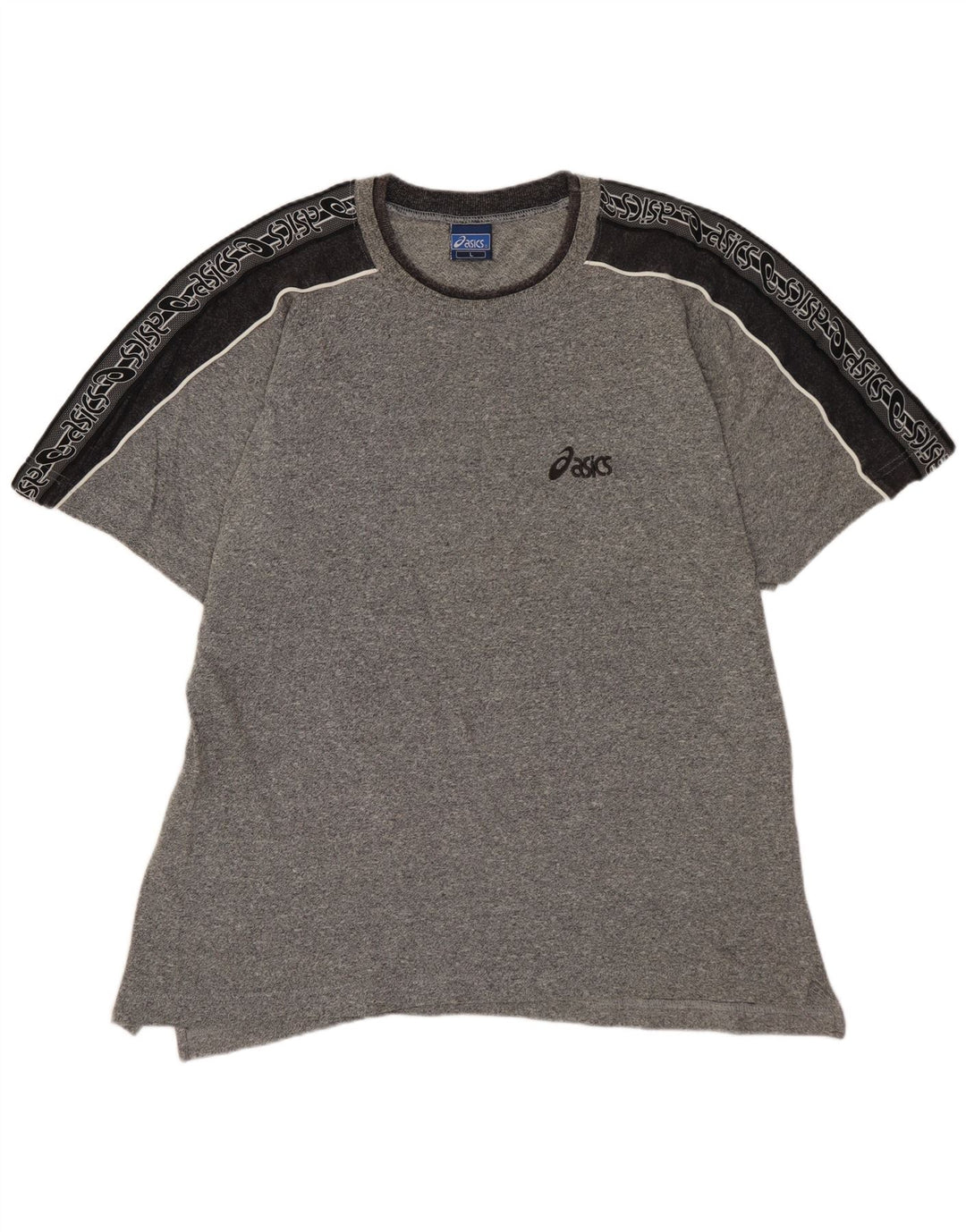 ASICS Camiseta gráfica para hombre Top grande gris color block algodón