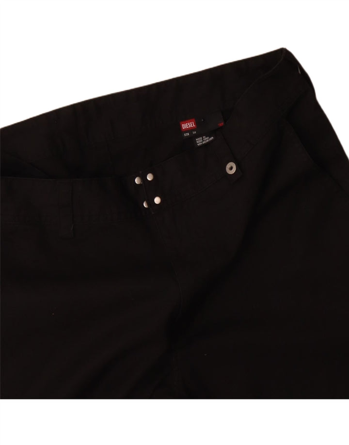 Diesel Pantalones Chinos Bootcut Para Hombre W34 L34 Algodón Negro