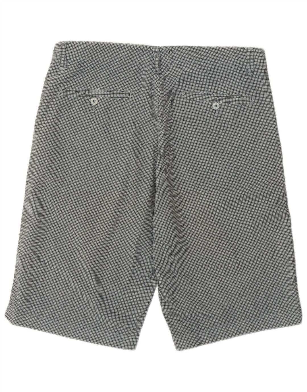 Converse - Pantalones cortos chinos para hombre, talla grande, W34, algodón a cuadros grises