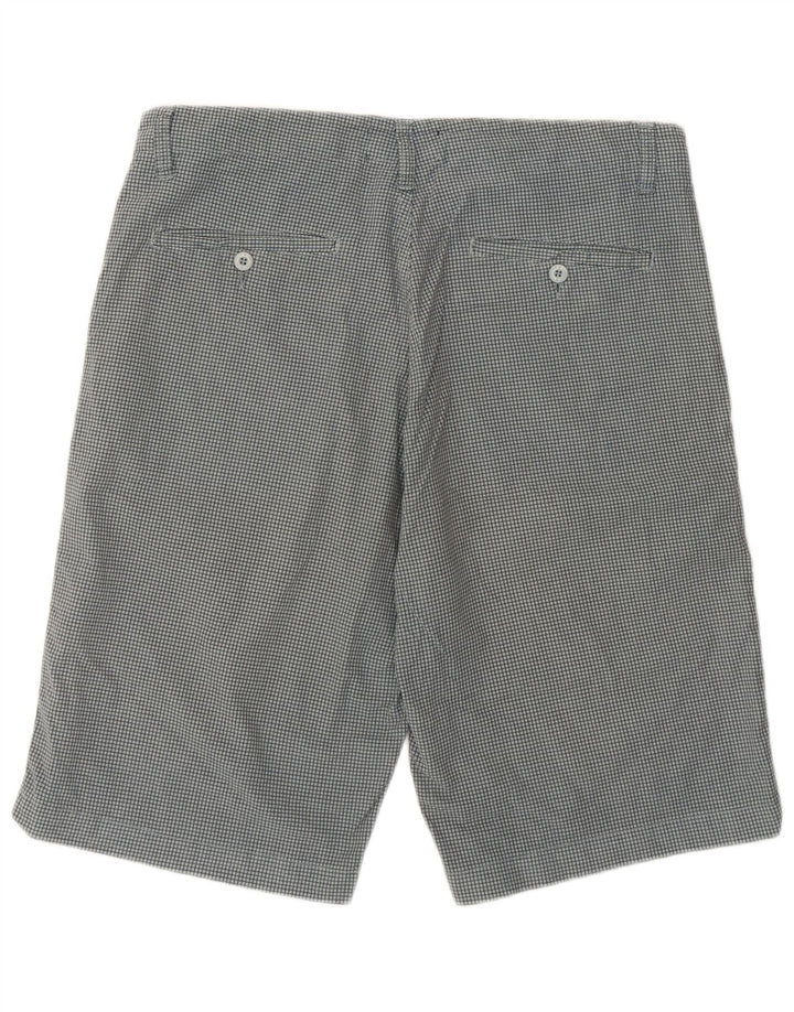 Converse - Pantalones cortos chinos para hombre, talla grande, W34, algodón a cuadros grises