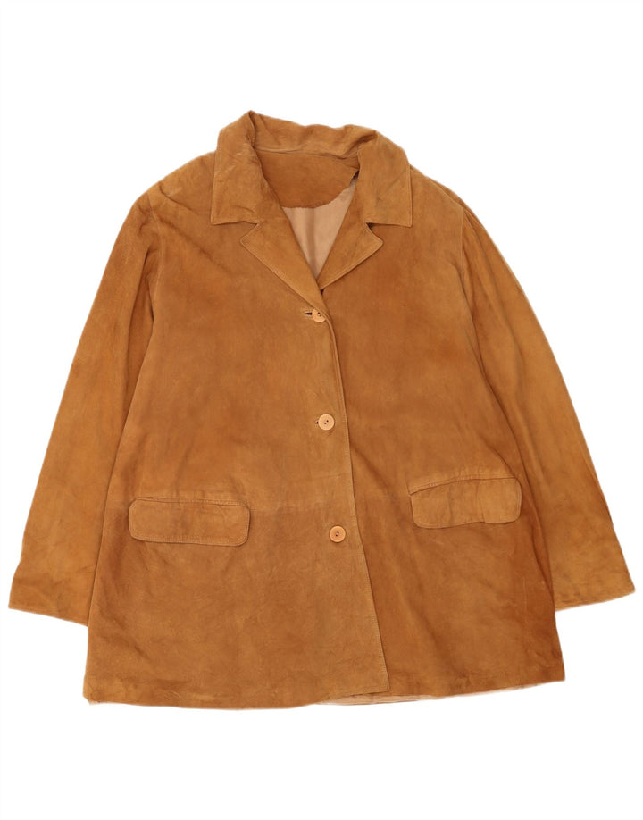 Chaqueta De Ante Mujer Conbipel IT 44 Cuero Beige Medio