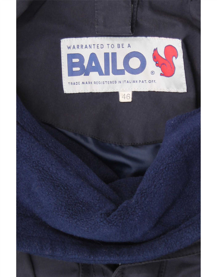 Bailo Chaqueta cortavientos con capucha para hombre IT 46 Small Azul marino Algodón