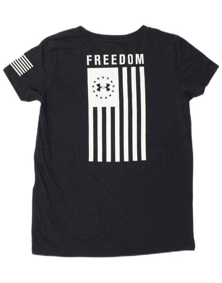 UNDER ARMOUR Camiseta gráfica para mujer Top UK 6 XS Negro Rayas