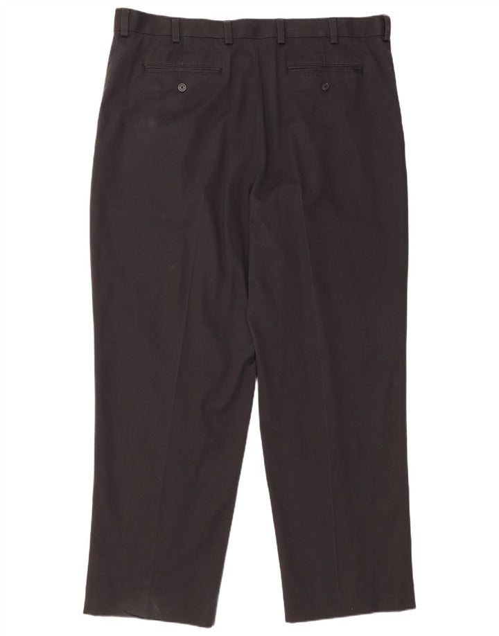 L.L.BEAN Pantalón chino con pinzas para hombre W40 L31 Algodón negro