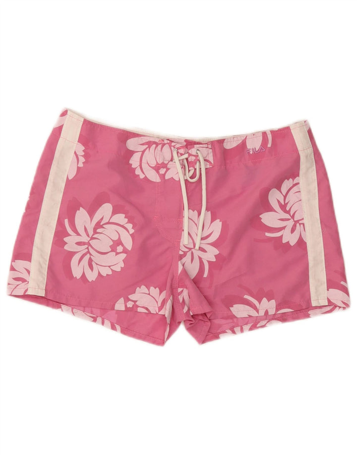 Fila Bañador Corto Mujer UK 40 Mediano Rosa Floral Poliamida