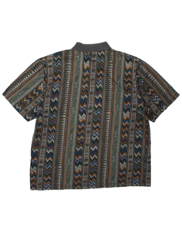 Mango Polo Hombre XL Geométrico Multicolor