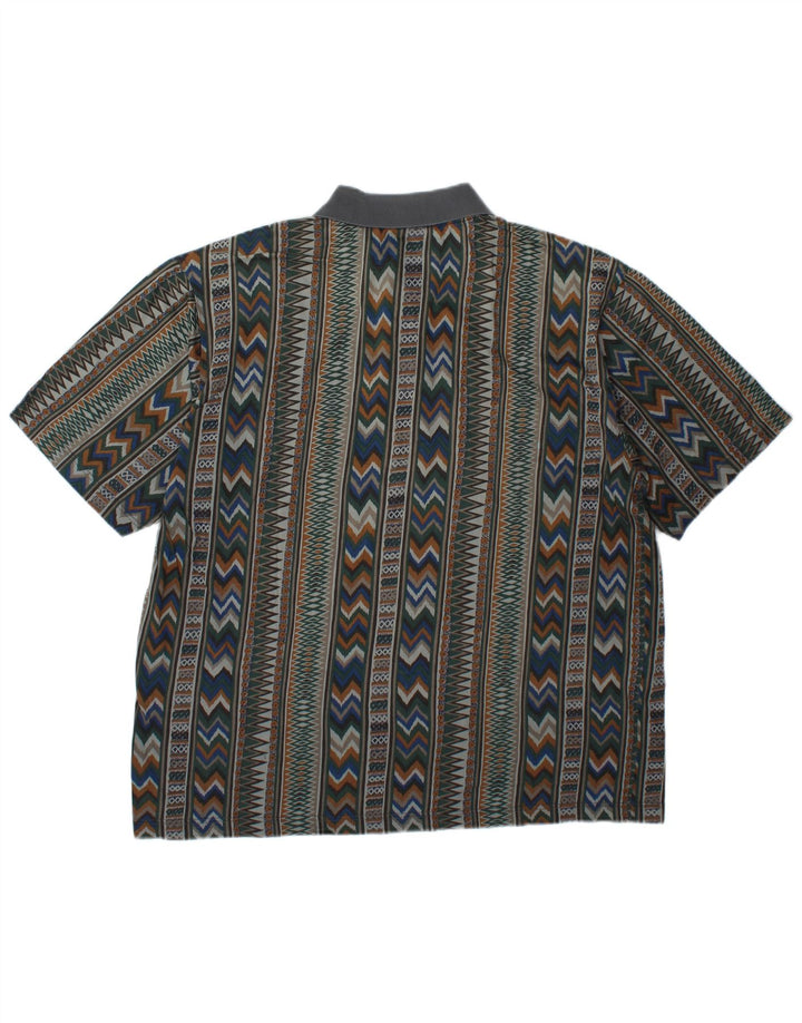 Mango Polo Hombre XL Geométrico Multicolor