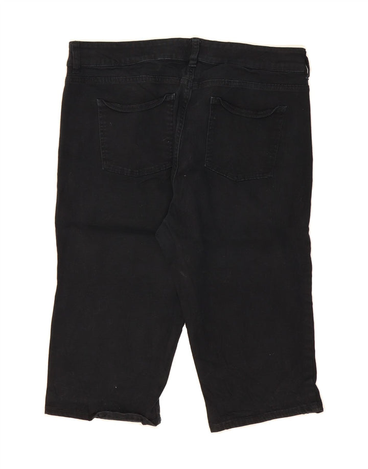 CHAPS Womens Bermuda Denim Shorts US 16 2XL W38 Black Cotton Vintage Chaps and Second-Hand Chaps from Messina Hembry 