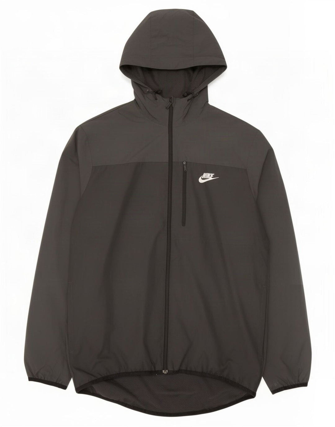 Nike Chaqueta impermeable con capucha para hombre UK 38 Medium Negro Poliéster