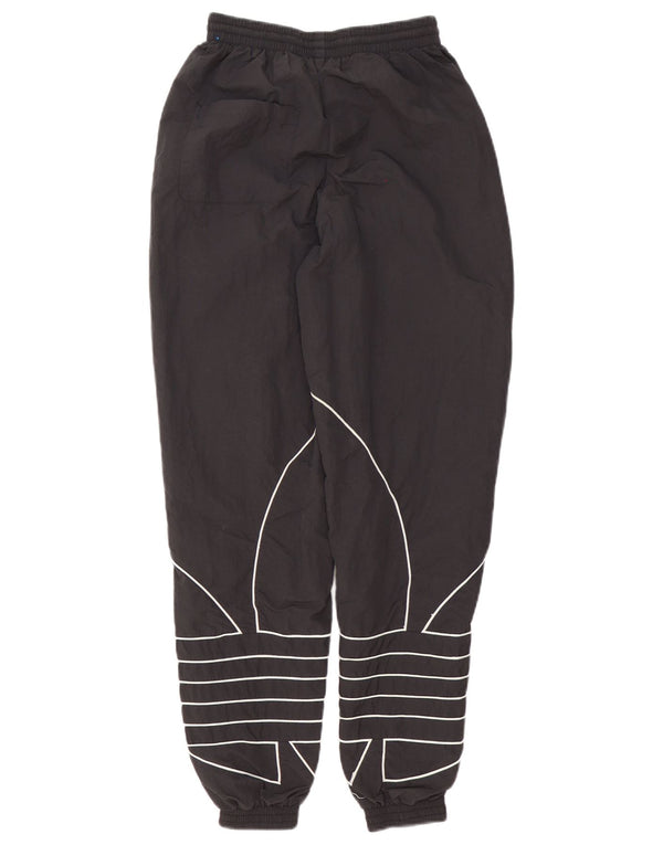 Adidas Mujer Gráfico Chándal Pantalones Joggers UK 6 Pequeño Poliéster Negro