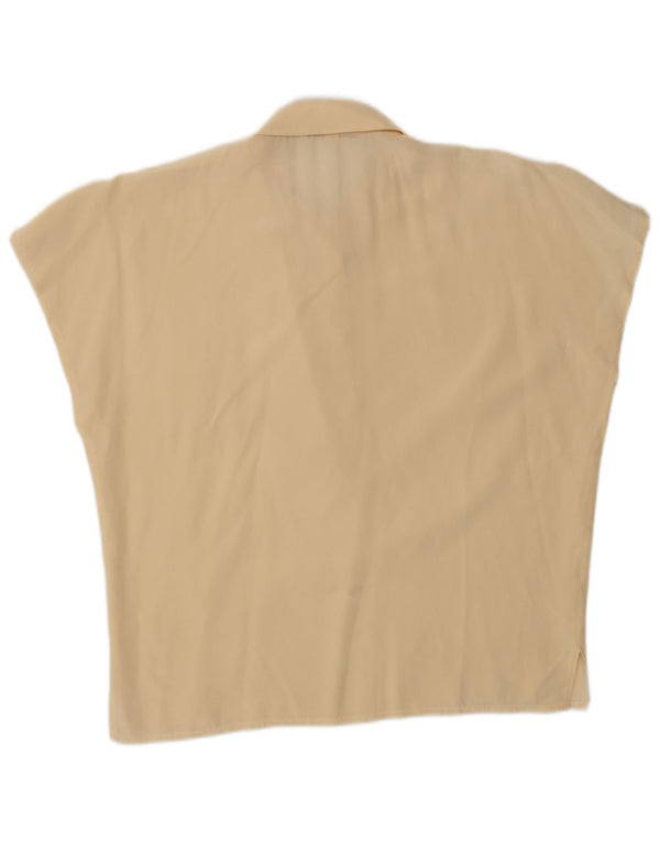 Paolo Tonali Blusa extragrande para mujer UK 10 Small Beige