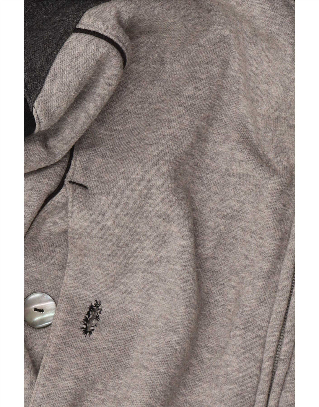 Champion Sudadera con capucha y cremallera para hombre, color gris pequeño, color block