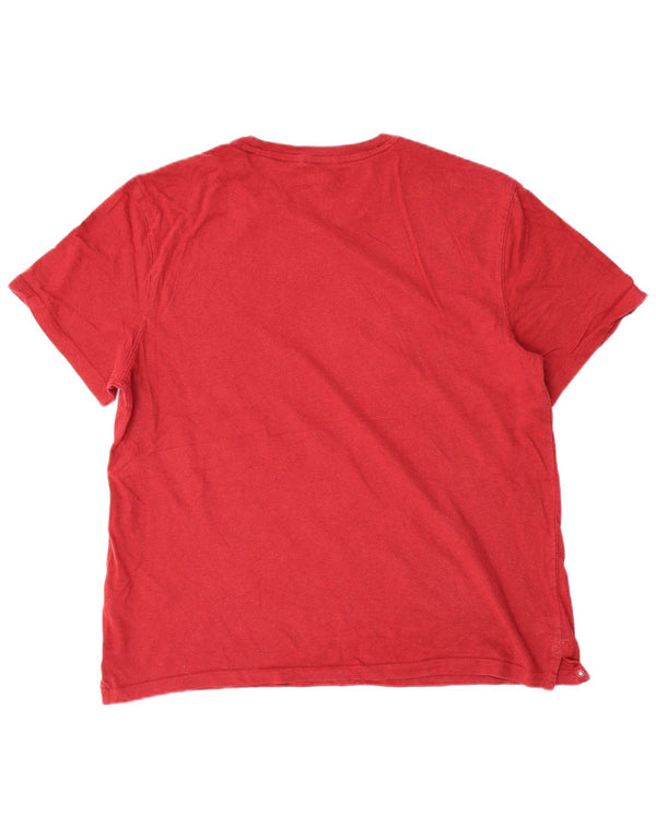 Camiseta regular para hombre Fat Face Top grande de algodón rojo
