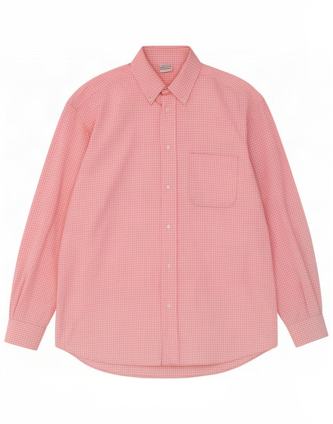 Camisa Benetton Hombre Grande De Algodón A Cuadros Rosa