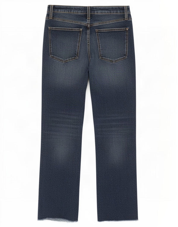 Zara Jeans rectos de talle alto para mujer EU 38 Small W28 L26 Algodón azul