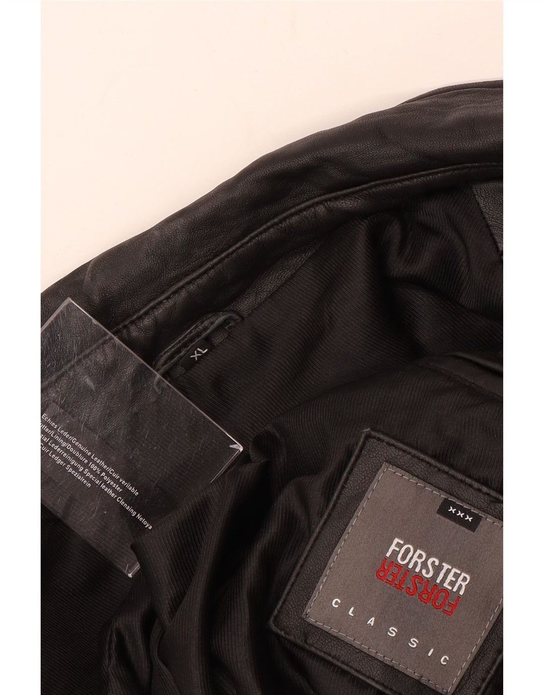 VINTAGE Chaqueta de cuero para hombre Reino Unido 42 XL Cuero negro